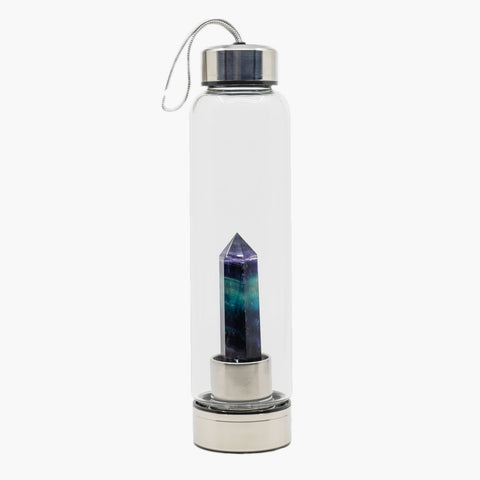 Kristall Wasserflasche - Fluorit